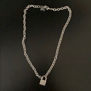 Brandy Melville Lock & Chain Necklace